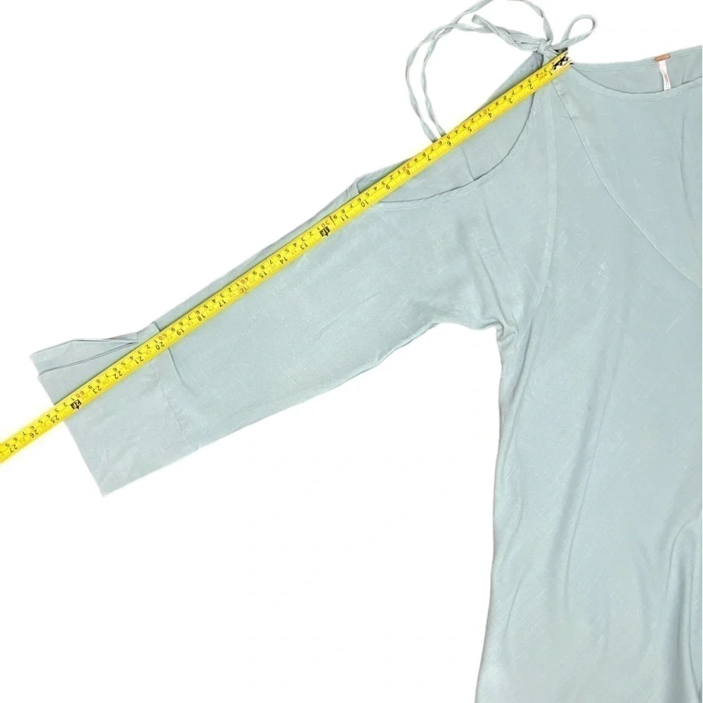 Free People Mint Rayon Clear Skies Cold Shoulder Tunic